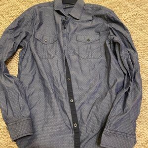 Men’s blue button down dress shirt